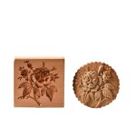 Emporte - pi�ce fleur + moule - 1 ensemble moule biscuit bougie presse sabl� framboise bois sculpt� pain ...