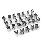 Emporte - pi�ces en forme de lettres pour fondant 26 pi�ces tampons de cuisson en acier inoxydable outil ...