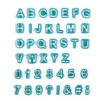 Emporte - pi�ces lettres & chiffres 3cm bleu