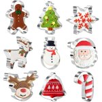 Emporte - pices nol lot de 9 formes flocons de neige bonhomme pain dpices arbre nol et rennes dcoration ...