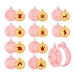 Emporte - pice de nol - non spcifi - 10 pices - plastique pp - couleur rose - multifonctionnel