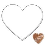 Emporte - pi�ce c?ur en acier inoxydable - orion - 95x85 cm - forme c?ur - acier inoxydable - compatible ...