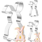 Moules � biscuits - nikcorp - lapins - acier inoxydable - 3 pi�ces - lavables au lave - vaisselle