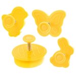 Emporte - pi�ces p�ques - orion - 4 formes - ?uf lapin poussin papillon - jaune - piston d�coratif - ...