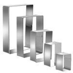 Emporte - pi�ces rectangulaires - 5 pi�ces inoxydable 25cm profondeur - convient pour biscuits p�tisserie ...