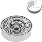 Emporte piece rond en acier inoxydable12 pi�ces emporte piece patisserie rond avec d�licate bo�te ronde ...