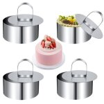 Emporte - pi�ce rond cercle � p�tisserie 4 pi�ces avec poussoir anneau de mousse perfor� emporte - pi�ce ...