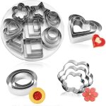 Emporte - pi�ces - set de 24 pi�ces mini - biscuit - des emporte - pi�ces en acier inoxydable coeur �toile ...
