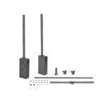 Emuca penderie escamotable sway t�lescopique 450?600 mm titane ? acier & aluminium (charge 10 kg)