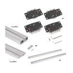 - emuca systme de montage en surface flow 2 en kit pour une armoire avec 2 portes coulissantes en bois ...