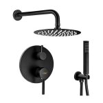 Encastre colonne de douche avec mitigeur silla - ensemble de douche mcanique - noir mat - br2044