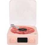 Enceinte bluetooth platine vinyle - 1 pice rose vintage veilleuse affichage heure lecteur cd stro ...