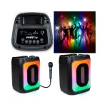 Enceinte bluetooth sono portable sans fil karaoke effets led rgb 30w usb micro sd mega bass party + micro ... Enceinte bluetooth sono portable sans fil karaoke effets led rgb 30w usb micro sd mega bass party + micro ...