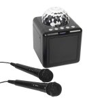 Enceinte karaoke boule disco led avec 2 micros