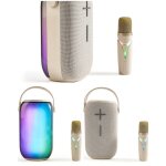 Enceinte portable - msd - karaoke bluetooth - 16w - autonomie 5h - led rgb