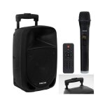 Enceinte sono portable 8?? pro party karaoke bluetooth usb fm msd + micro main sans fil + telecommande ...