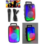 Enceinte portable bluetooth - msd - fire02 - 150w - led rgb - microphone dynamique
