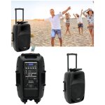 Enceinte sono pro portable sur batterie party karaoke bluetooth mobile usb megabass + telecommande + ...