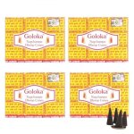 Encens indien goloka nag champa lot de 4 boîtes de 10 cônes Encens indien goloka nag champa lot de 4 boîtes de 10 cônes