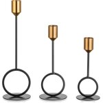 Chandeliers - romadedi - ensemble de 3 - noir et dor - design lgant - intrieur