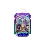 Enchantimals little sister - mini poupee chat cabery 10 cm et animal pawla - famille soeur - set jouet ...