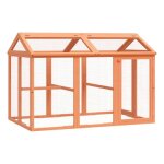 Enclos pour animaux en bois - vidaxl - 141x94x104 cm - bois de pin massif - grillage m�tallique - toit ...