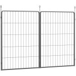 Enclos - chenil lot de 2 panneaux de clôture extensibles exterieurs 80x100cm acier noir pour chiens petits ... Enclos - chenil lot de 2 panneaux de clôture extensibles exterieurs 80x100cm acier noir pour chiens petits ...