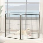 Enclos - chenil lot 2 panneaux clôture extensible 80x100cm acier noir - enclos extérieur pour chiens ... Enclos - chenil lot 2 panneaux clôture extensible 80x100cm acier noir - enclos extérieur pour chiens ...