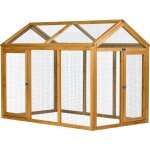Enclos extension en bois pour poulailler coco - 6 poules - marron