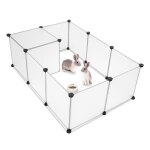 Enclos pour petits animaux - diy 12 panneaux - 145x75x46cm - intérieur plastique transparent Enclos pour petits animaux - diy 12 panneaux - 145x75x46cm - intérieur plastique transparent