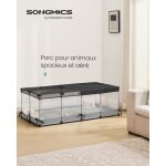 Enclos pour petits animaux panneaux semi - transparents toile respirante 144 x 74 x 47 cm blanc nuage ... Enclos pour petits animaux panneaux semi - transparents toile respirante 144 x 74 x 47 cm blanc nuage ...