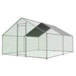 Enclos poulailler 12 m avec toit impermable acier galvanis parc grillag 3x4x2m pour pouleslapins ...