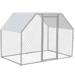 Enclos poulailler 29x198x182 m grand enclos poule extrieur volire cage en acier galvanis porte verrouillabl ...