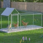 Enclos poulailler 3x1x1. 5m avec toit imperméable serrure de sécurité parc grillagé pour petits animaux ... Enclos poulailler 3x1x1. 5m avec toit imperméable serrure de sécurité parc grillagé pour petits animaux ...