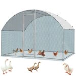 Enclos poulailler 6m� d�me - 2x3x2m parc grillag� ext�rieur pour poules lapins