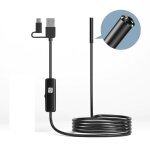 Endoscope mini cam�ra 3 en 1, 7mm micro usb type - c 6 led �tanche, compatible smartphone tablette android ...