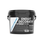 Enduit d�coratif aspect cr�pi ext�rieur blanc 15kg - tout dans le prix