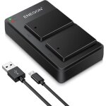 Enegon lot de 2 batteries lp - e17 avec chargeur usb double pour canon rebel sl2 t6i t7i eos r10 rp m6 ...