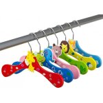 Enfants en bois cintre de manteau lot de 6 les motifs animaliers color�