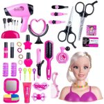 Enfant poup�e coiffure 40 pi�ces - t�te � coiffer et maquiller - accessoires de beaut� s�che - cheveux ...
