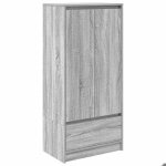 Enfilade / bahut / vitrine - rustique - armoire tiroir sonoma gris 555 x 34 x 1195 cm bois dingnierie ...