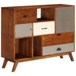 Enfilade / bahut / vitrine - rustique - buffet 115 x 35 x 86 cm bois solide dacacia @294111