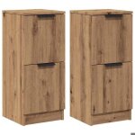 Enfilade / bahut / vitrine - rustique - buffets 2 pcs chne artisanal 30 x 30 x 70 cm bois dingnierie ...