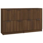 Enfilade / bahut / vitrine - rustique - buffets 2 pcs chne marron 60 x 30 x 70 cm bois dingnierie @826222 ...