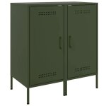 Enfilade / bahut / vitrine - rustique - buffets 2 pcs vert olive 36 x 39 x 79 cm acier @441757