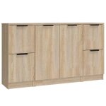 Enfilade / bahut / vitrine - rustique - buffets 3 pcs chne sonoma bois dingnierie @647217