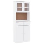 Enfilade / bahut / vitrine - rustique - buffet alta blanc 77 x 35 x 188 cm bois massif de pin @733640 ... Enfilade / bahut / vitrine - rustique - buffet alta blanc 77 x 35 x 188 cm bois massif de pin @733640 ...