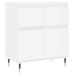 Enfilade / bahut / vitrine - rustique - buffet blanc 60 x 35 x 70 cm bois ding�nierie @909888