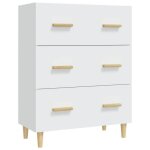 Enfilade / bahut / vitrine - rustique - buffet blanc 70 x 34 x 90 cm bois dingnierie @491740