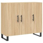 Enfilade / bahut / vitrine - rustique - buffet ch�ne sonoma 90 x 34 x 80 cm bois ding�nierie @687652